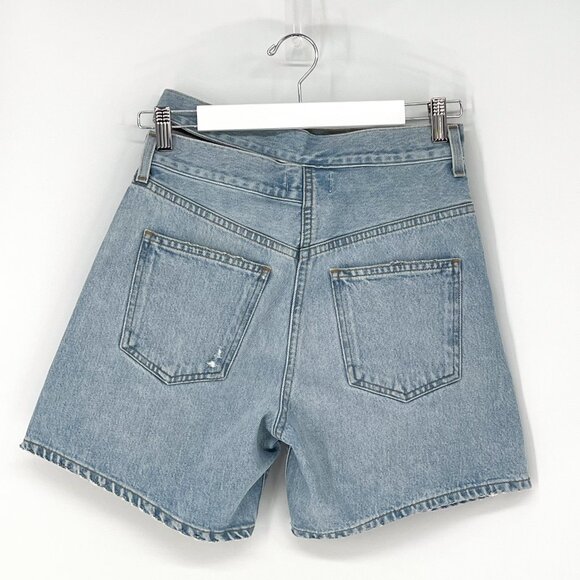 AGOLDE Broken Waistband Denim Shorts Women’s Size 24 Attempt High Rise - Picture 5 of 5